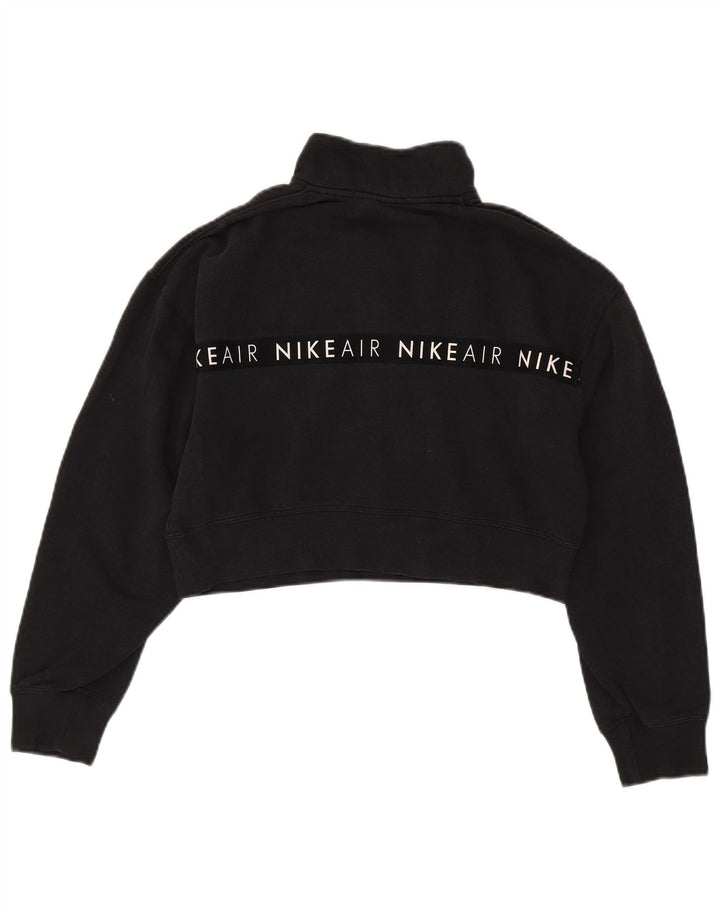 Nike Sweat-shirt court surdimensionné pour femme UK 10 Petit Noir