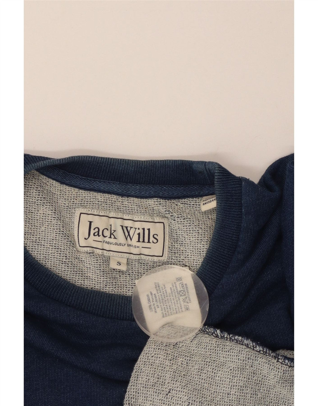 JACK WILLS Sweat-Shirt Homme Petit Bleu Coton