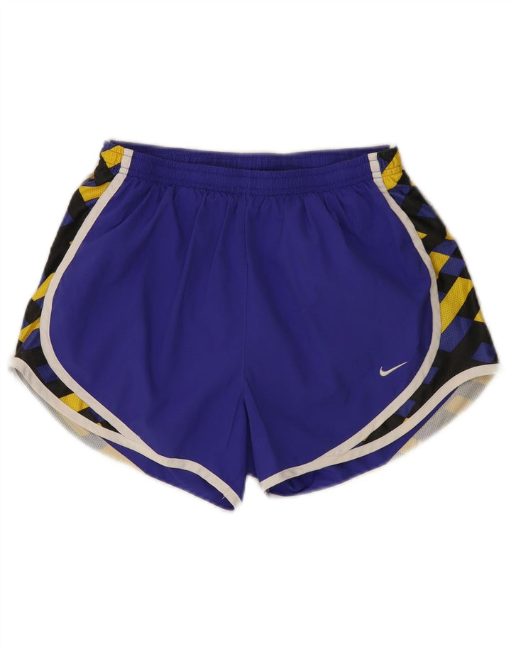 Nike Short de sport pour femme UK 8/10 Petit violet géométrique en polyester
