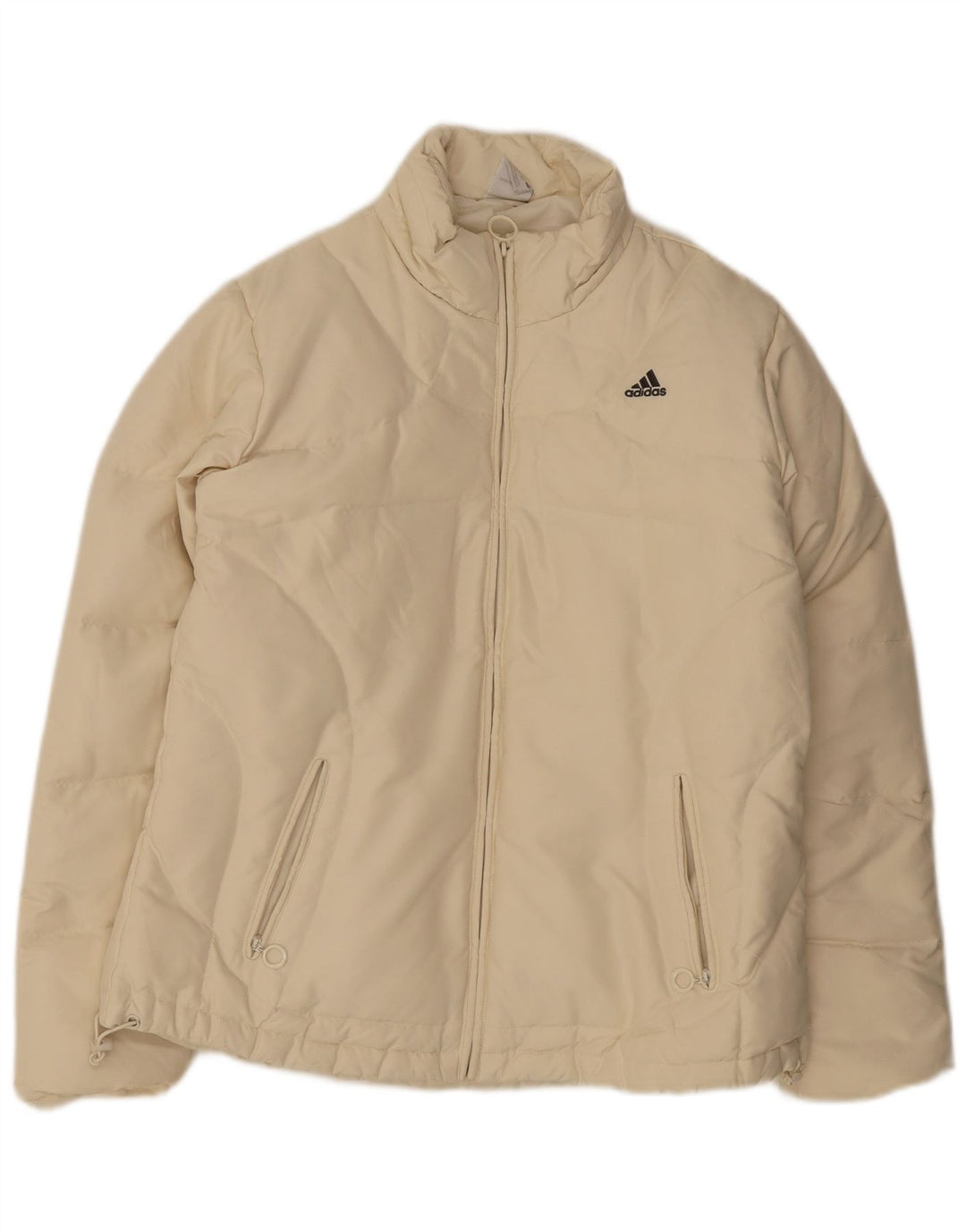 Adidas Veste matelassée pour femme UK 16 Large Off White Polyester