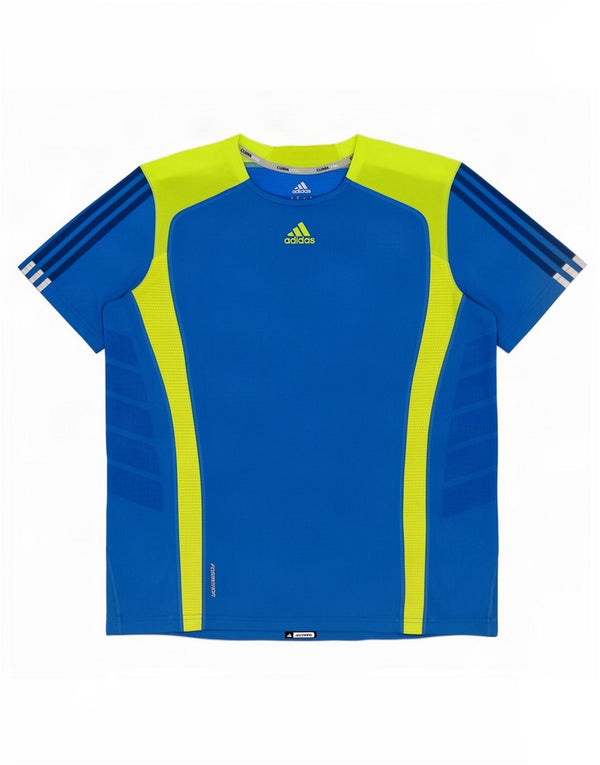 Adidas T-Shirt Climacool Homme Bleu Moyen Colourblock