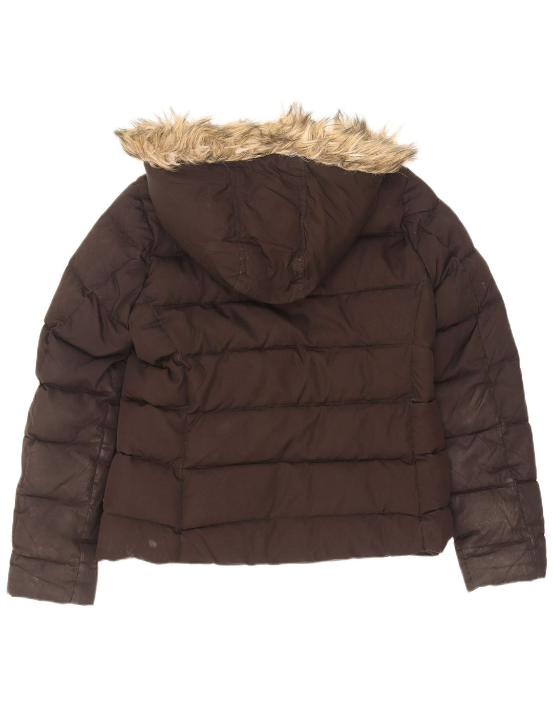 Gap Womens Hooded Padded Jacket UK 14 Medium Black Polyester