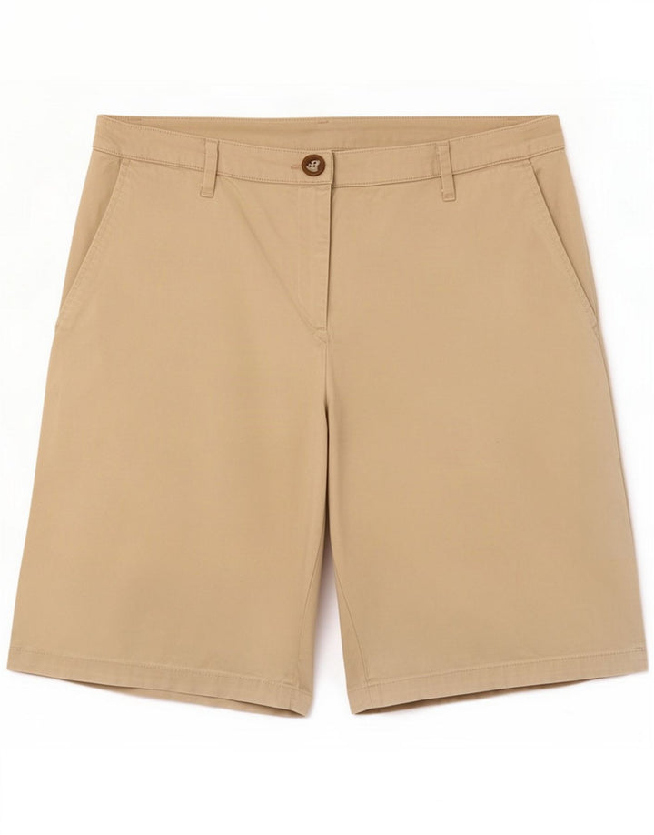 Benetton Short décontracté pour femme Large W32 Beige