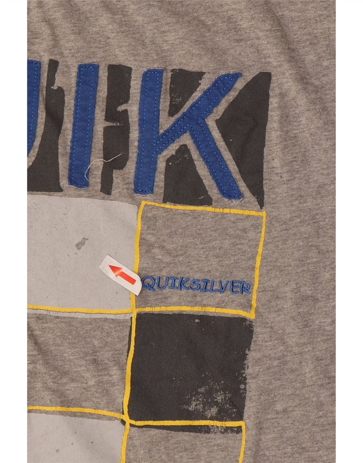 Quiksilver T-Shirt Regular Fit Graphique Homme Gris Moyen