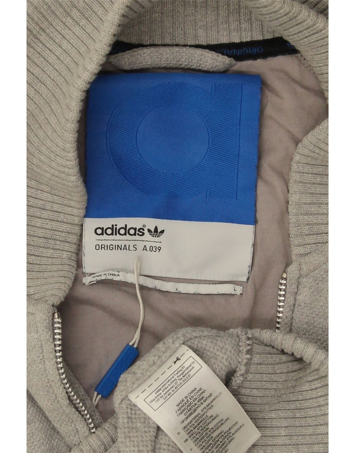 ADIDAS Veste de survêtement graphique pour hommes en coton color block grand gris