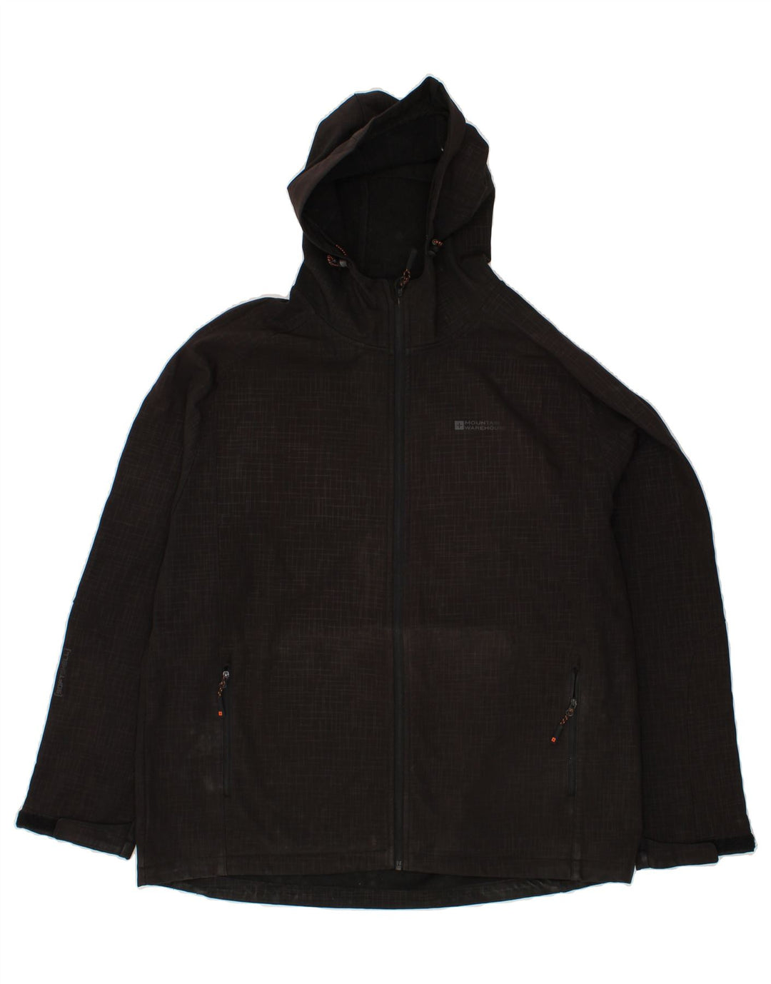 MOUNTAIN WAREHOUSE Mens Hooded Windbreaker Jacket UK 42 XL Black Polyester Vintage Mountain Warehouse and Second-Hand Mountain Warehouse from Messina Hembry 