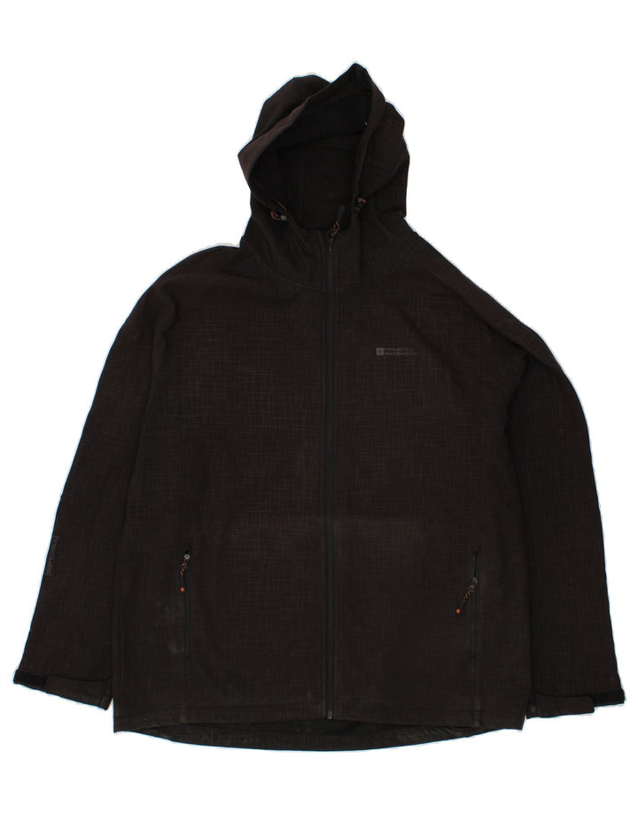 MOUNTAIN WAREHOUSE Mens Hooded Windbreaker Jacket UK 42 XL Black Polyester Vintage Mountain Warehouse and Second-Hand Mountain Warehouse from Messina Hembry 