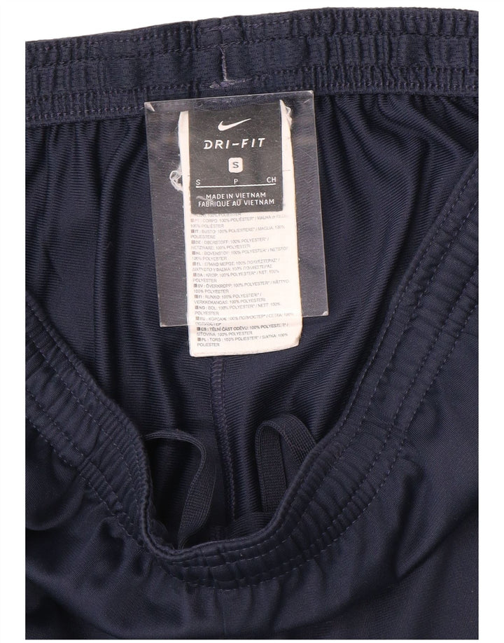 Nike Pantalon de survêtement Dri Fit pour homme Taille S Bleu marine Colorblock Polyester