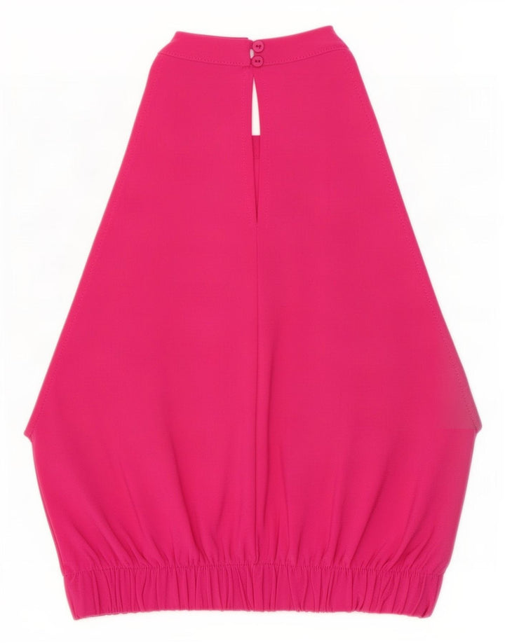 Zara Womens Crop Halter Top UK 8 Petit Rose Polyester