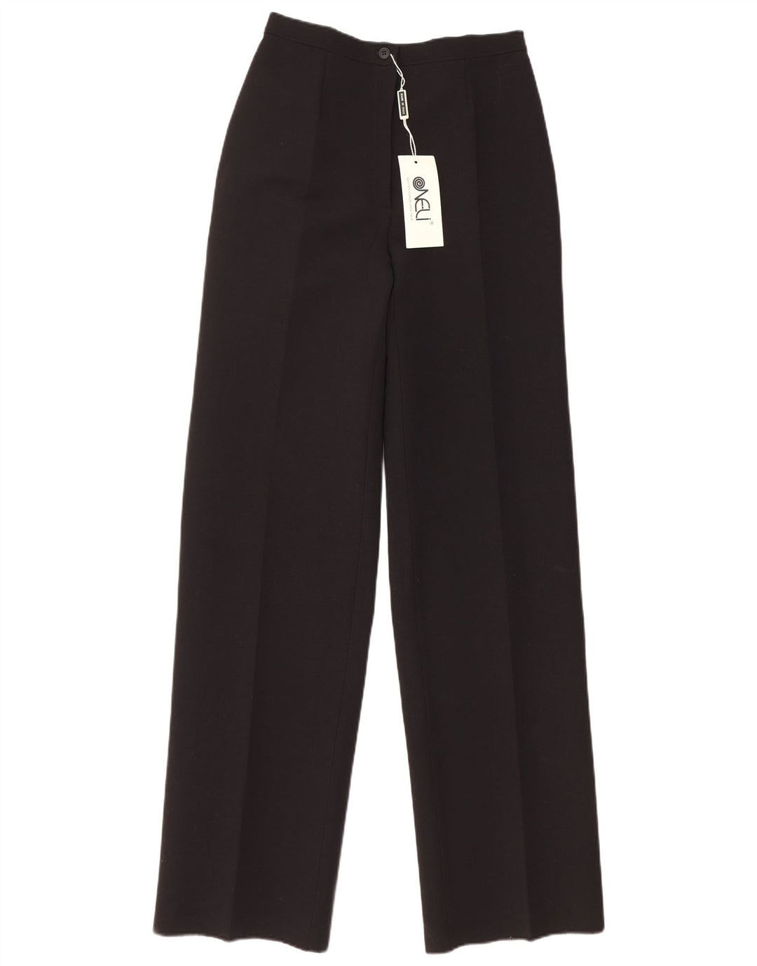 VINTAGE Pantalon de costume taille haute pour femme IT 44 Medium W26 L35 Noir