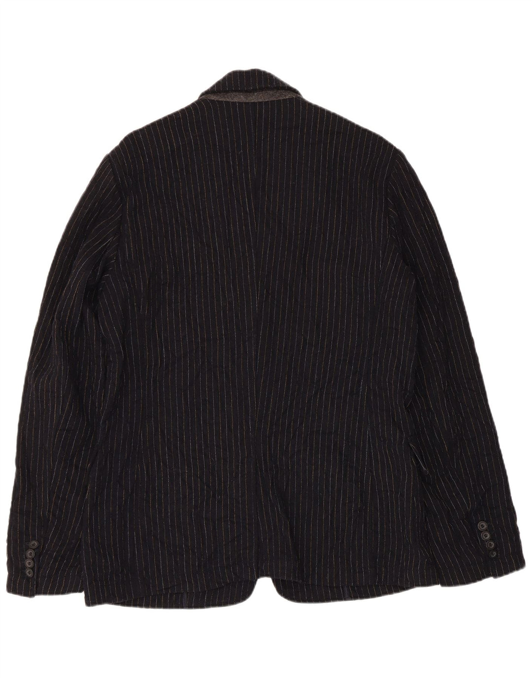 Guess Veste blazer à 2 boutons pour homme UK 38 en laine rayée bleu marine moyen