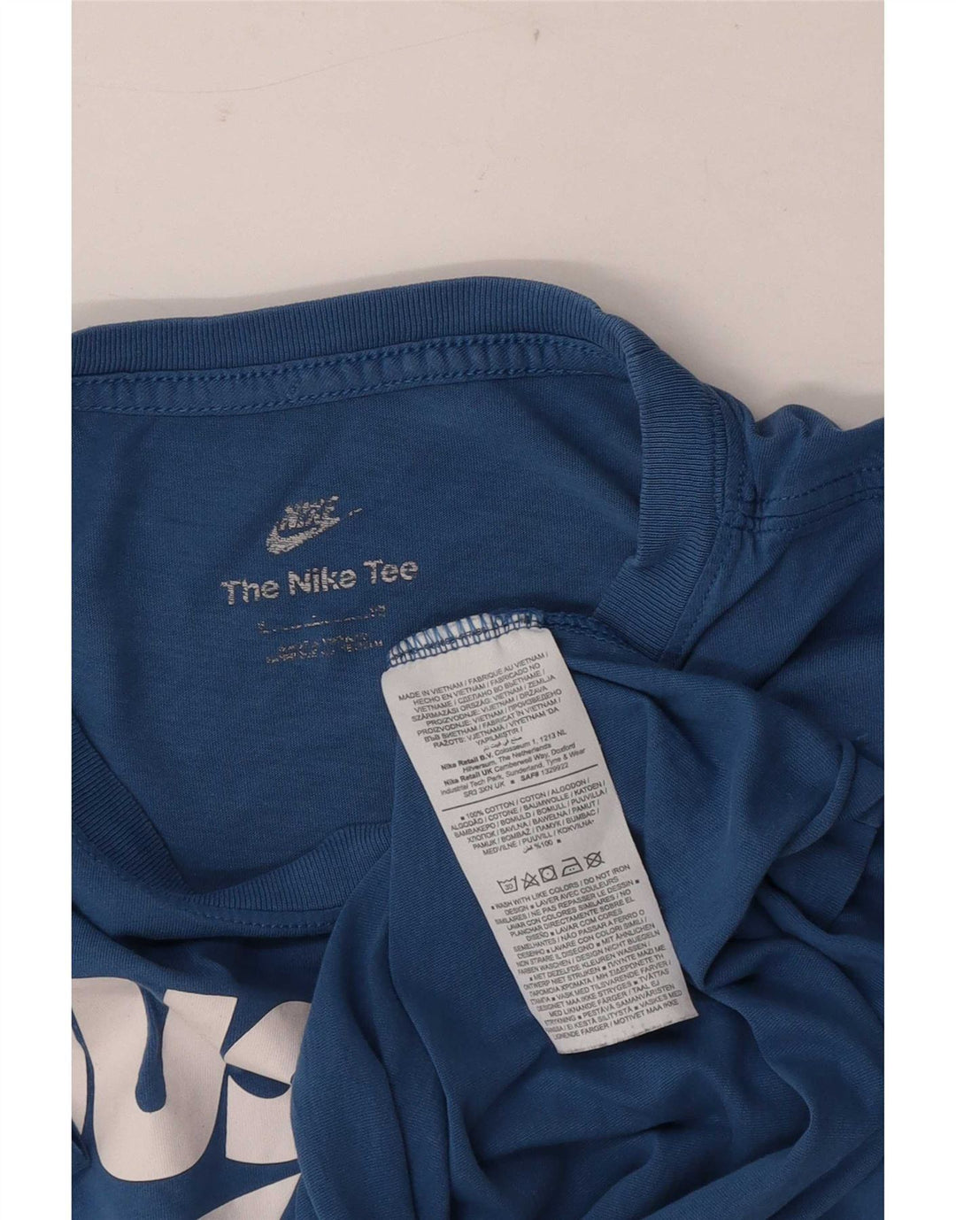 Nike T-Shirt Graphique Homme Bleu Moyen Coton