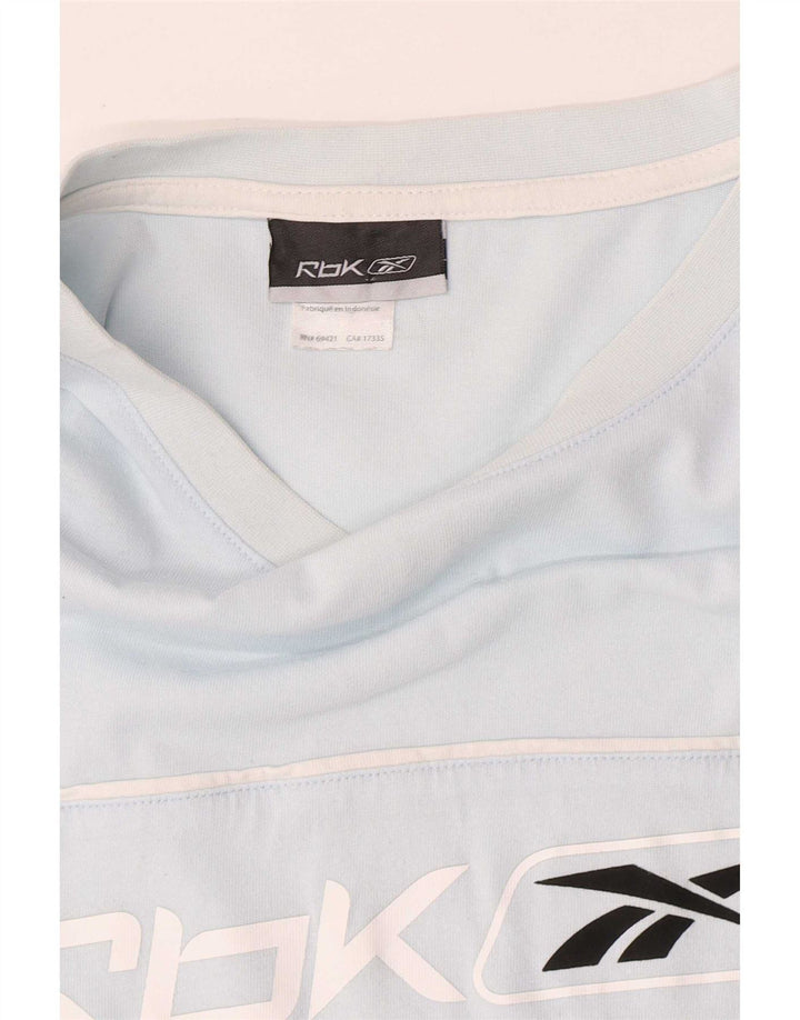 Reebok T-Shirt Graphique Homme Top 2XL Bleu Coton