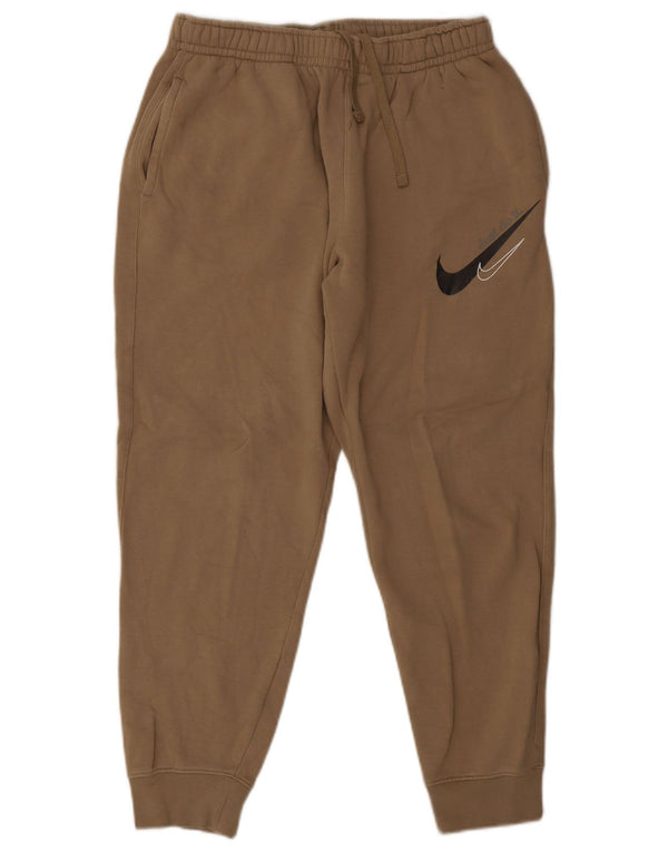 Nike Pantalon de survêtement graphique en coton beige moyen pour homme