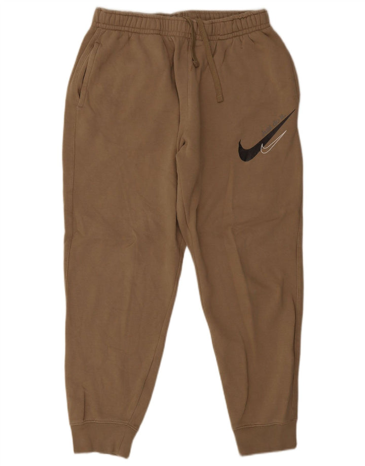 Nike Pantalon de survêtement graphique en coton beige moyen pour homme