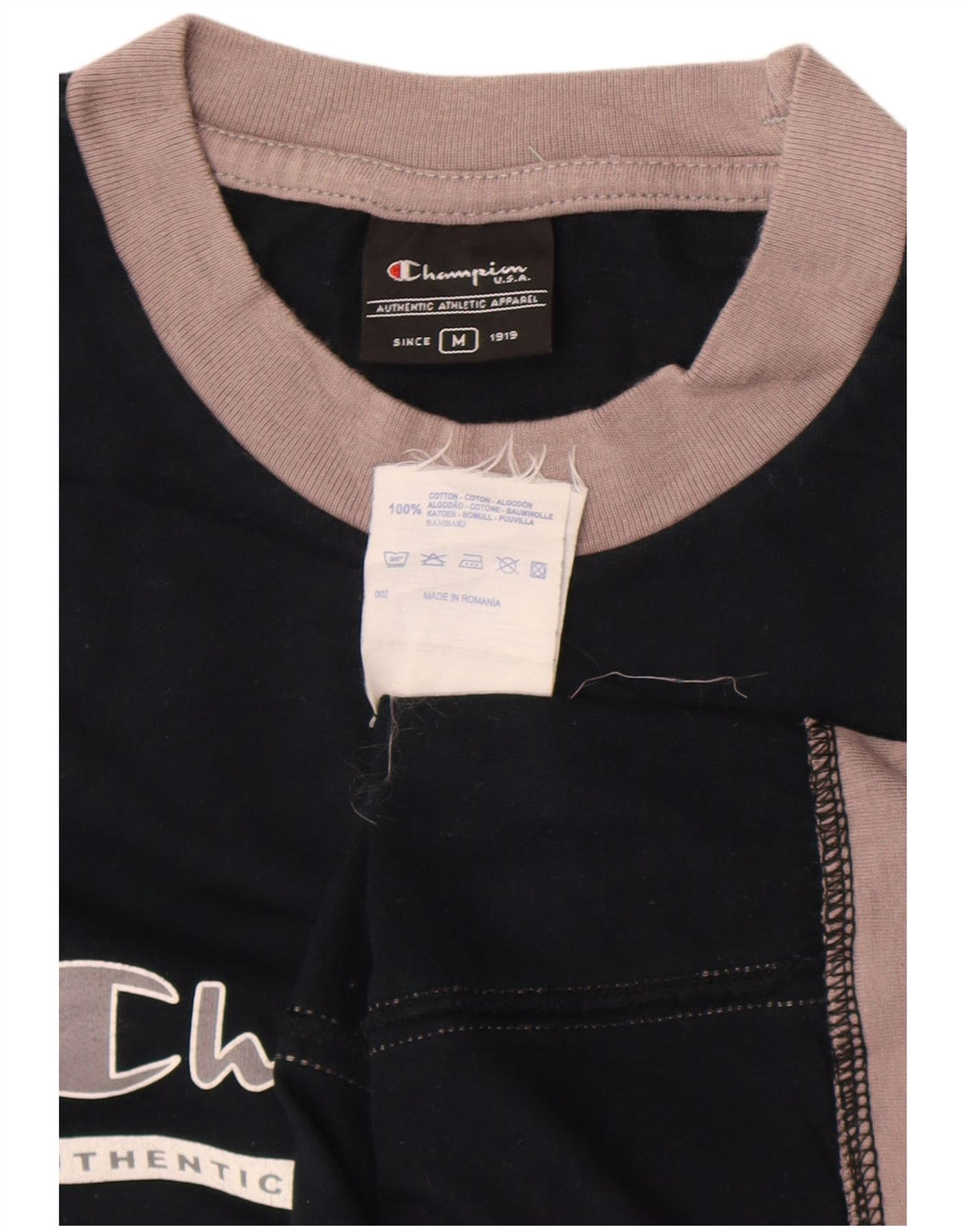 Champion Débardeur Graphique Homme Noir Moyen Coton Colorblock