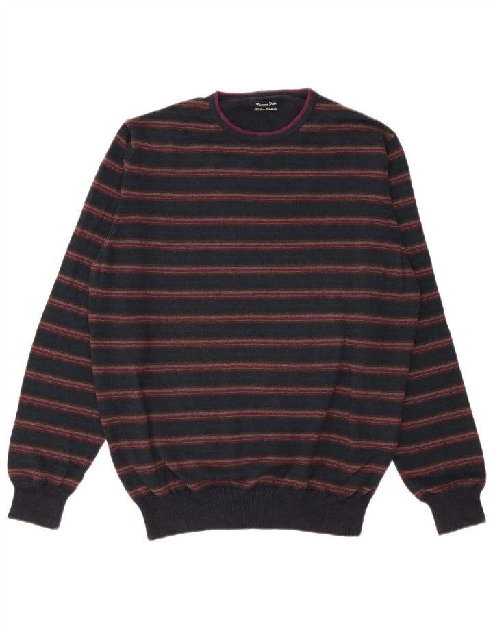 Massimo Dutti Pull ras du cou pour homme EU 38 Bleu marine moyen rayé
