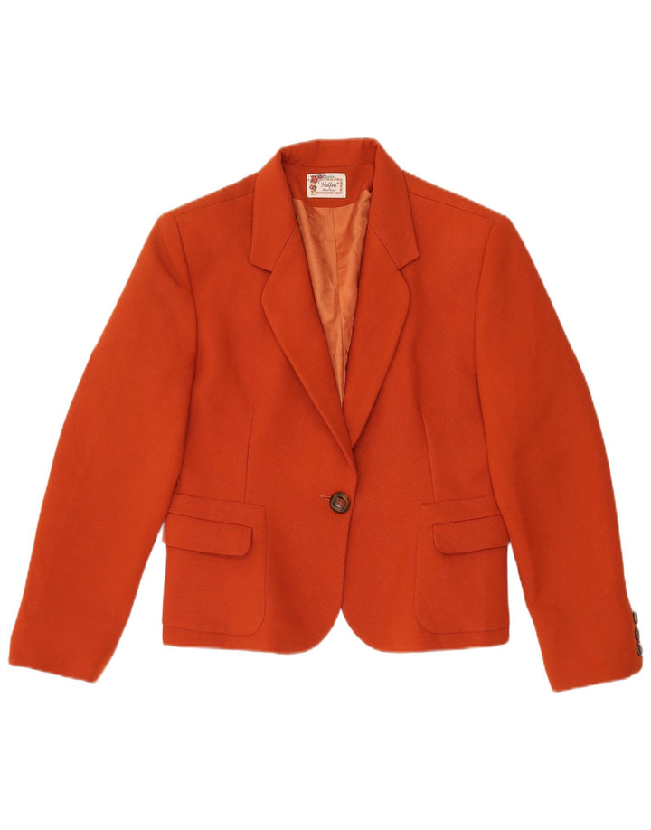 HALFON Veste Blazer 1 Bouton Femme IT 48 XL Orange Polyester