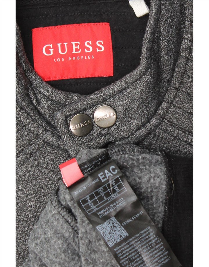 Guess Veste Bomber Homme UK 34 XS Gris Colorblock Coton