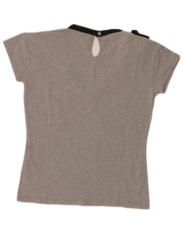 U.S. Polo Assn. T-Shirt Femme Top UK 44 Large Gris Moucheté Coton