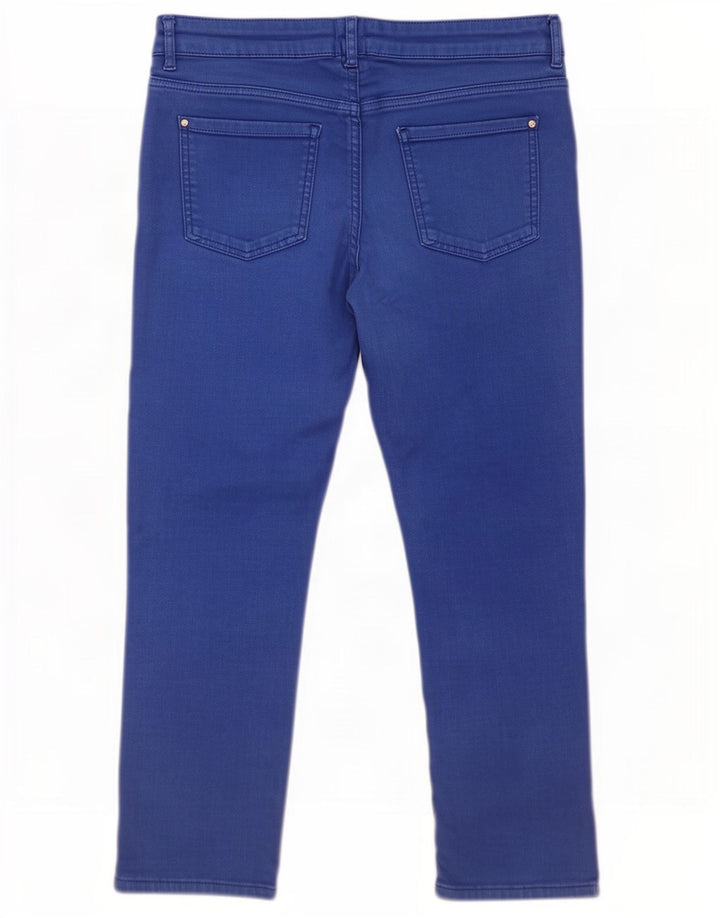 M&Co Jean court pour femme UK 14 Large W34 L24 Bleu