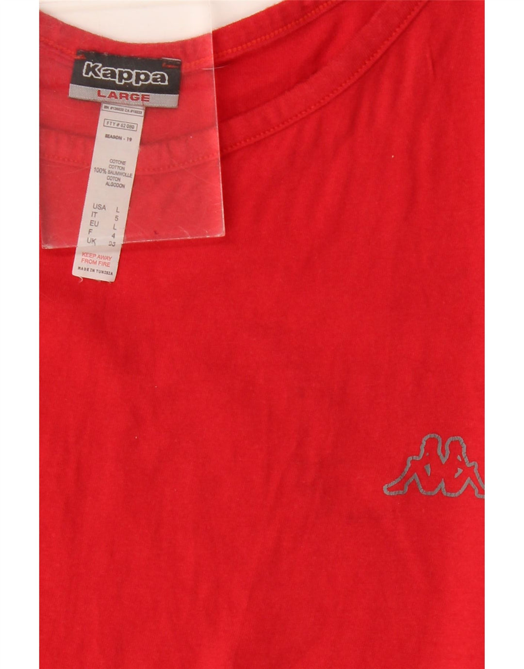 Kappa Homme Débardeur Large Rouge Coton