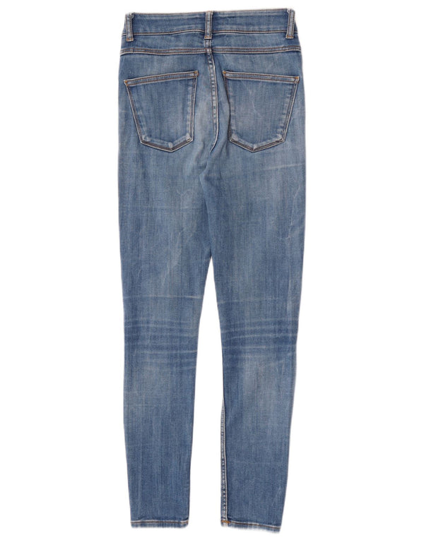 Zara Femme Jean Skinny EU 36 XS W26 L27 Bleu Coton