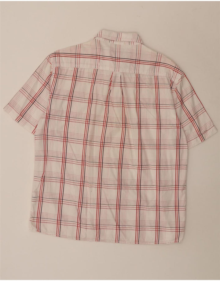 Wrangler Chemise à manches courtes pour homme XL en coton à carreaux blancs