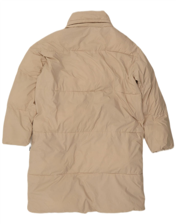 ZARA Femme Manteau matelassé surdimensionné UK 6 XS Beige Polyester