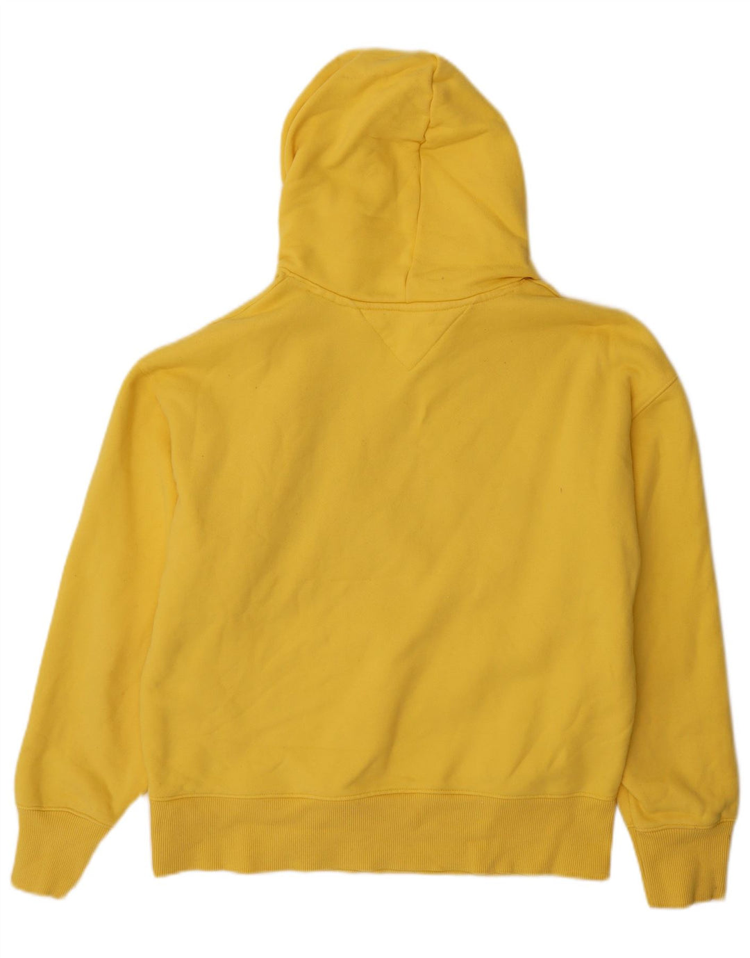 TOMMY HILFIGER Pull à capuche graphique pour homme Large Jaune Coton