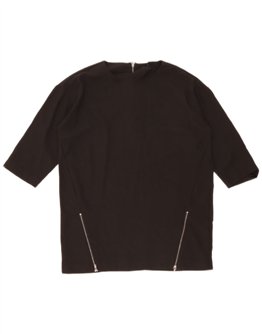 Oasis Chemisier surdimensionné à manches 3/4 pour femme UK 10 Petit Noir Polyester