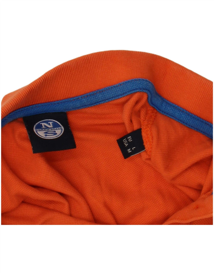 NORTH SAILS Polo Femme UK 12 Orange Moyen