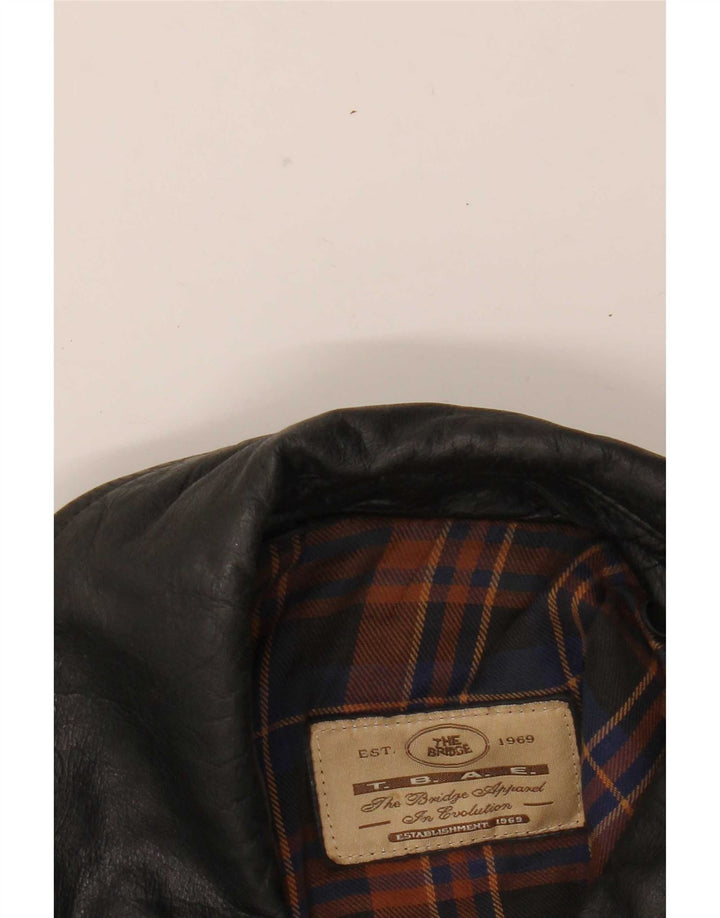 The Bridge Veste en cuir pour homme IT 50 Large Noir