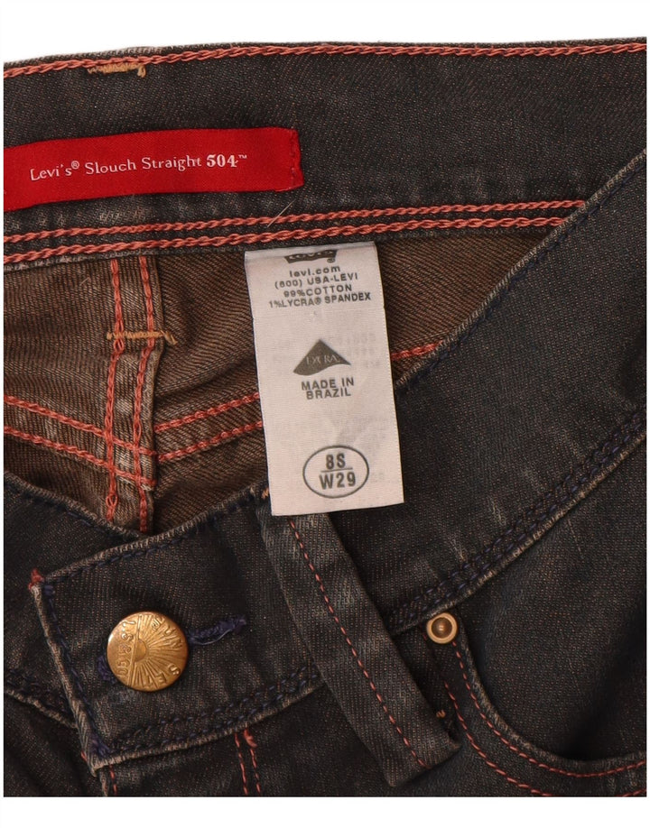 Levi's Jean 504 Slouch Straight Femme US 8 Medium W29 L30 Bleu Marine