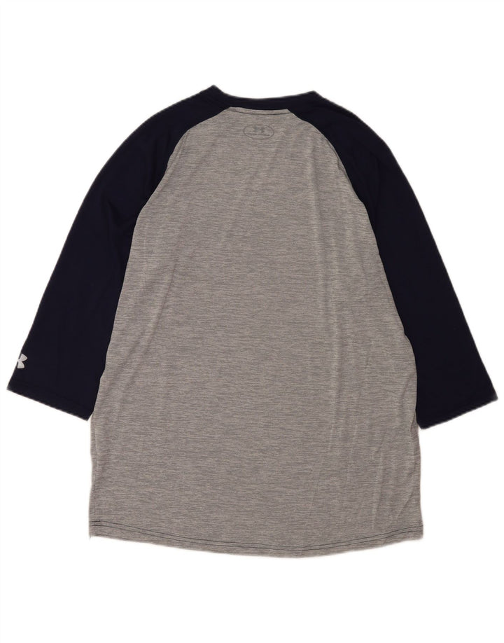 Under Armour Haut ample à manches 3/4 pour homme Gris Colorblock Polyester