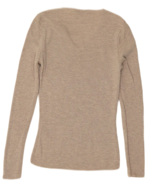 Marks & Spencer Pull St. Michael à col en V pour femme UK 8 Small Beige