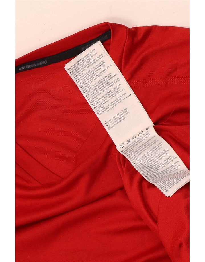 Nike Homme Dri Fit Graphic T-Shirt Haut Rouge Moyen Polyester