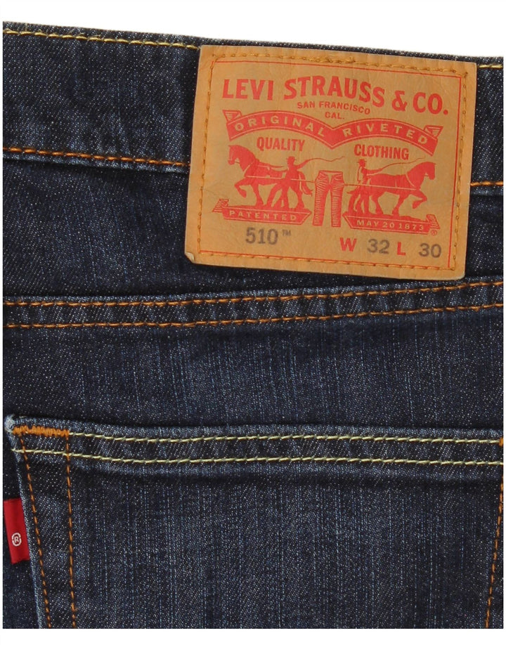LEVI'S Jean Skinny 510 Homme W32 L30 Bleu Marine Coton