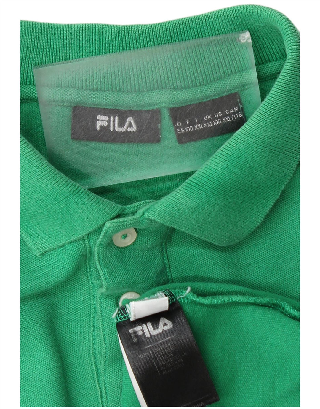 FILA Polo Homme 2XL Vert Coton