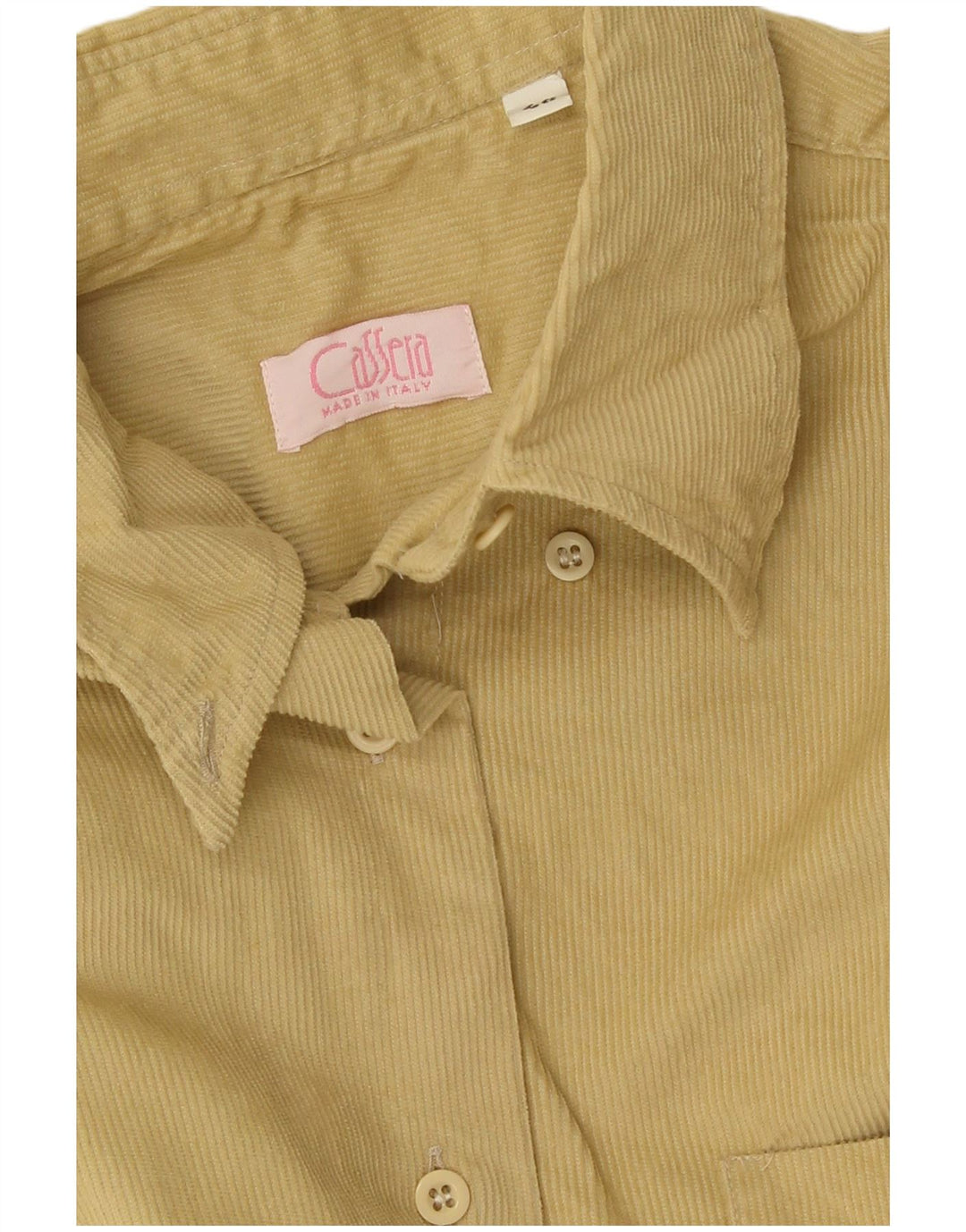 Cassera Chemise En Velours Côtelé Femme IT 46 Large Beige