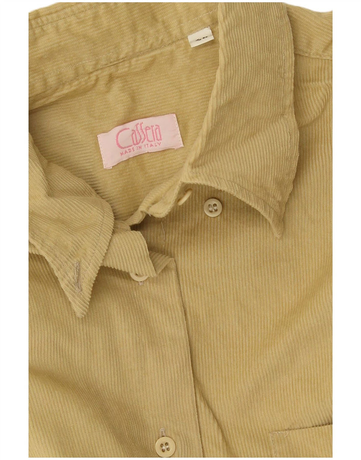 Cassera Chemise En Velours Côtelé Femme IT 46 Large Beige
