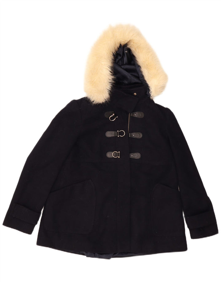 Topshop Veste de sport à capuche pour femme UK 12 Bleu marine moyen