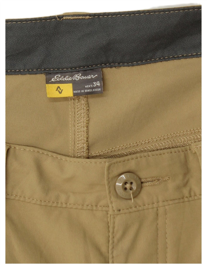 Eddie Bauer Short cargo pour homme W34 Large Kaki Nylon
