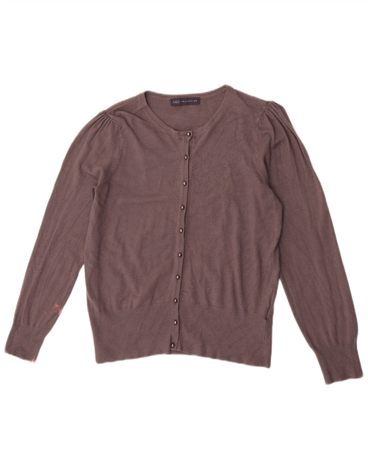 Marks & Spencer Cardigan pour femme en viscose gris moyen UK 42