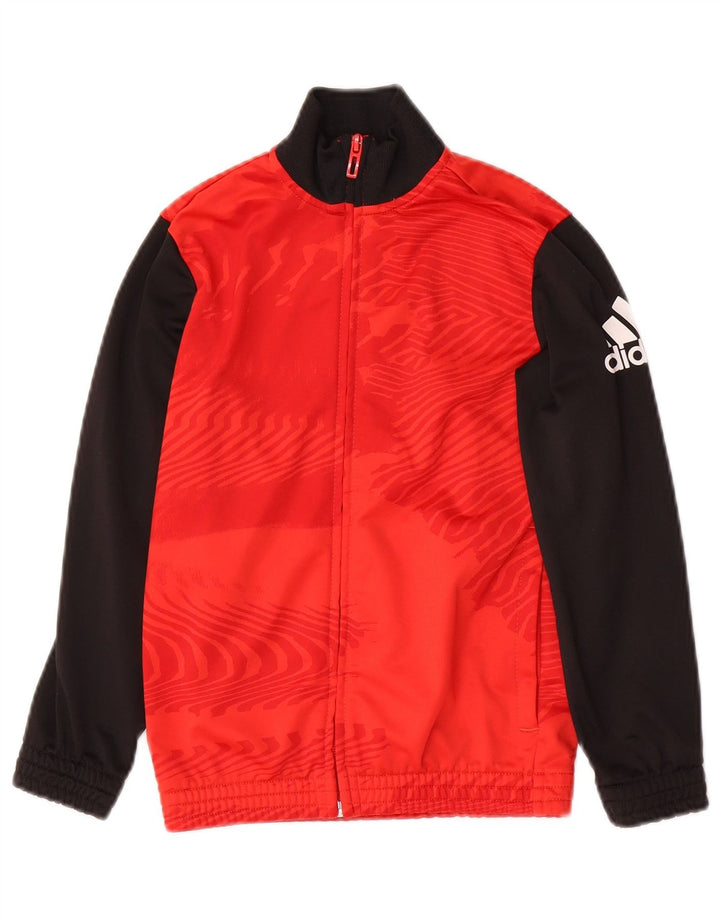 ADIDAS Veste de survêtement graphique pour garçon 7-8 ans Rouge Colourblock