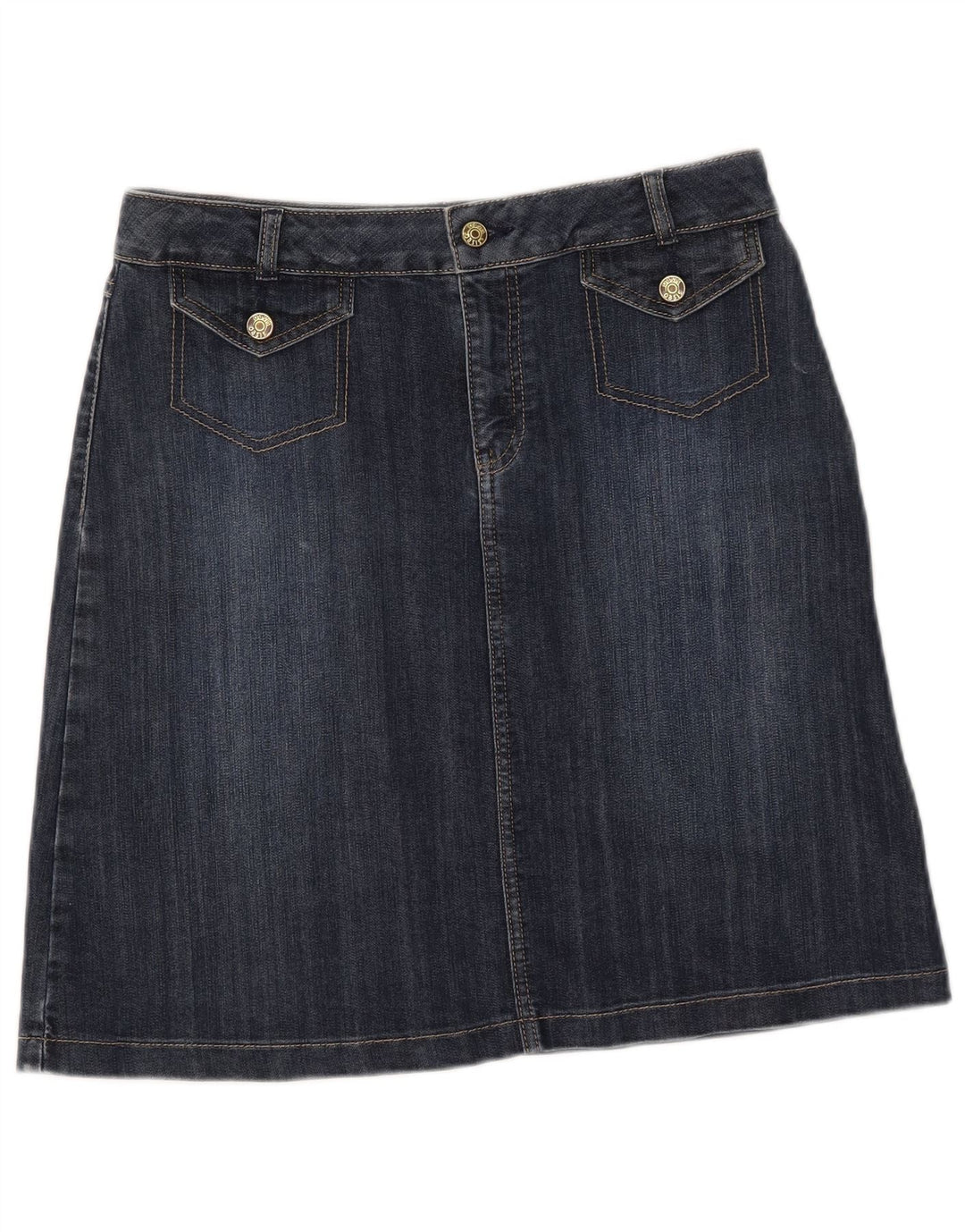 OASIS Jupe en jean pour femme UK 12 Medium W30 Bleu
