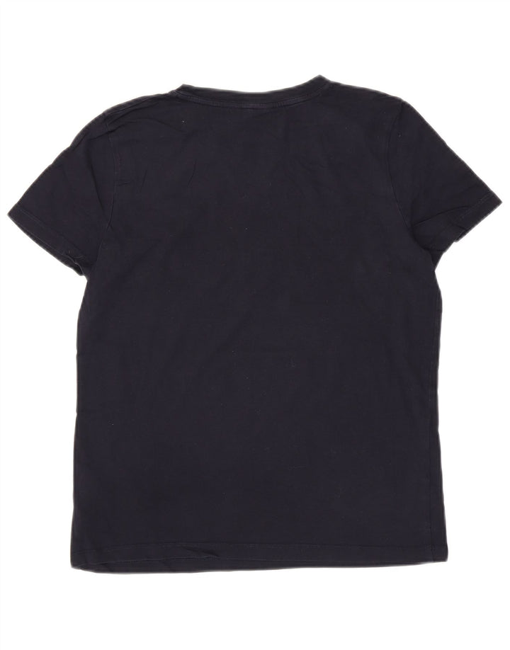 TOMMY HILFIGER T-shirt graphique pour femme UK 12 Bleu marine moyen Coton