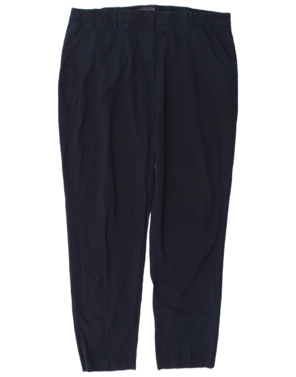 Marks & Spencer Pantalon de costume fuselé pour femme UK 18 XL W36 L28 Bleu marine