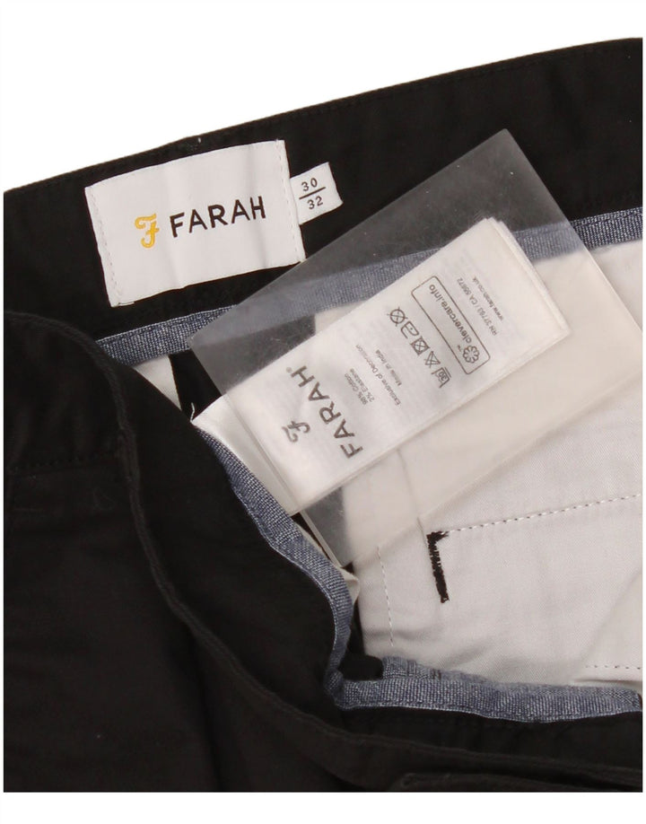 Farah Pantalon court homme W30 L24 Noir Coton