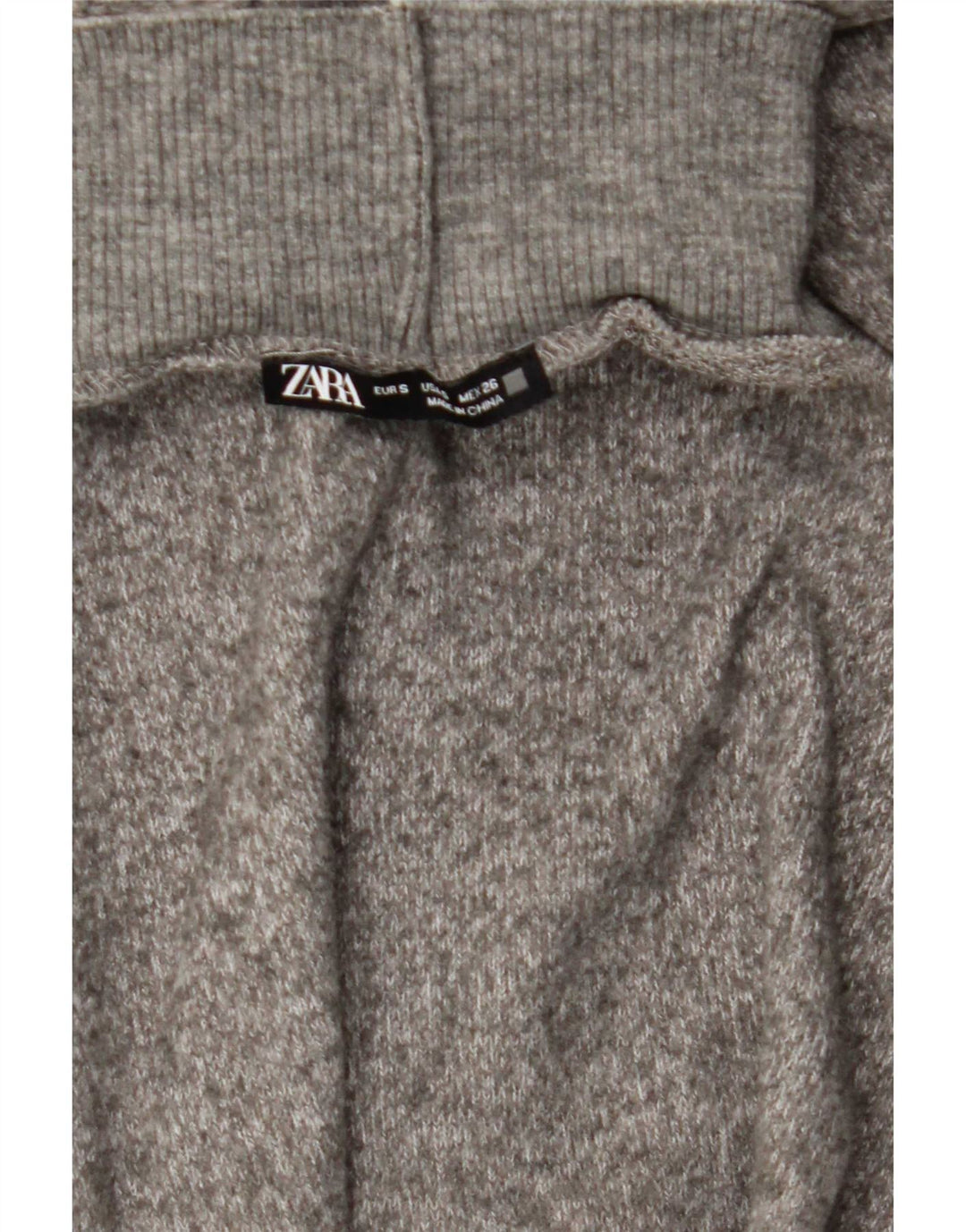 Zara Robe longue à manches longues pour femme UK 8 Small Gris